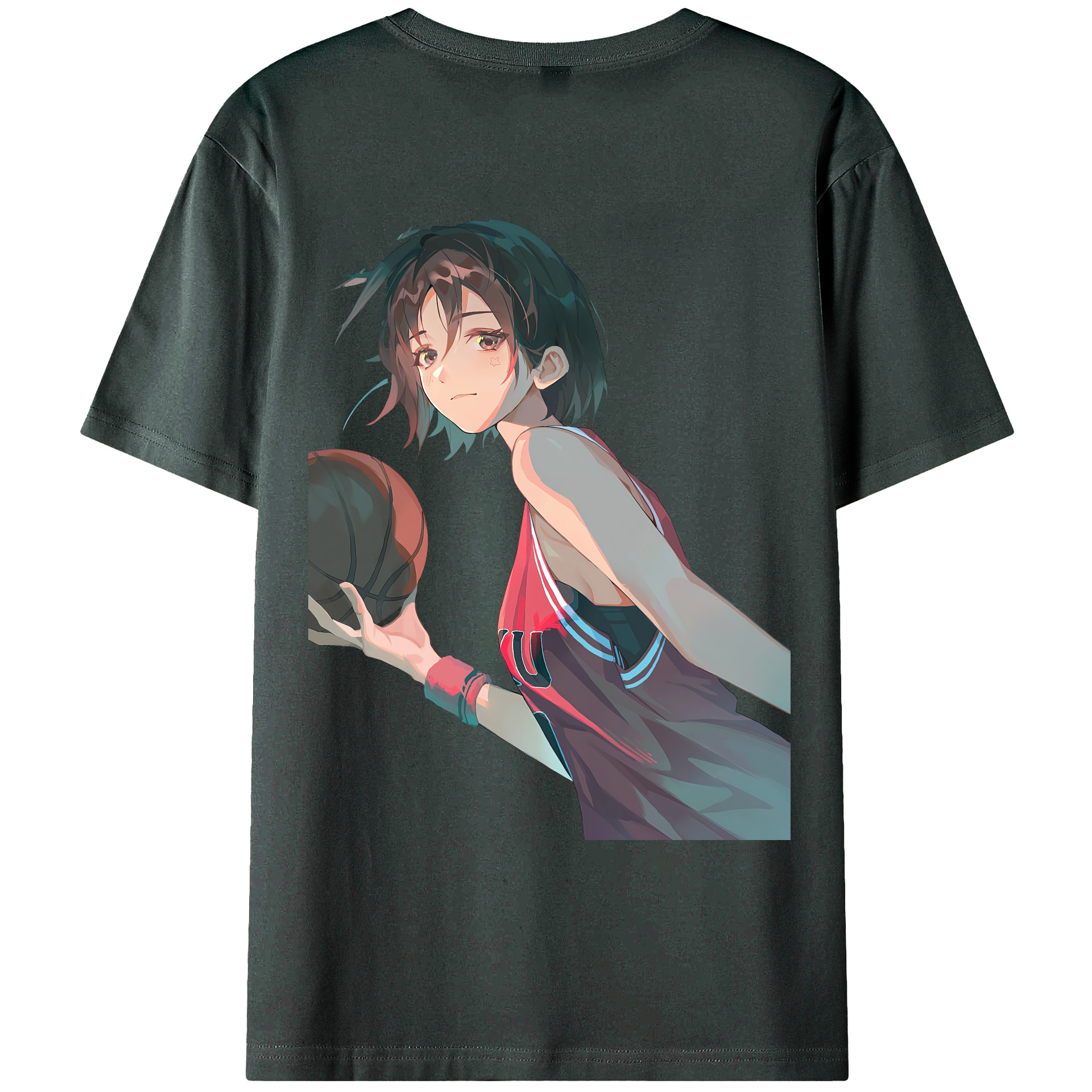 （画像用） SLAM DUNK／スラムダンク 綿100％ メンズ半袖Tシャツ（バックプリント） 通気性
